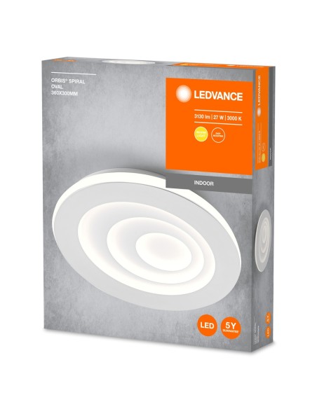 LEDVANCE - 4099854093494 - LDV ORBIS SPIRAL Oval 360mm 27W 1500lm 3000K  Blanc Plafonnier décoratif LEDVANC