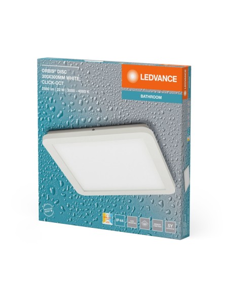 LEDVANCE - 4099854279676 - LDV ORBIS DISC 300x300 Blanc 22W 1 800lm ClickCCT IP44 Plafonnier SdB LEDVANCE