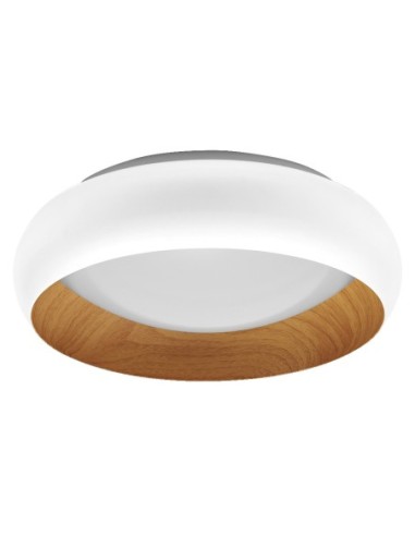 LEDVANCE - 4099854283987 - PLAFONNIER ORBIS LIVIA 300mm 16W blanc chaud CLICK DIM Blanc et Bois