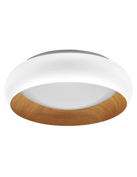 LEDVANCE - 4099854283987 - PLAFONNIER ORBIS LIVIA 300mm 16W blanc chaud CLICK DIM Blanc et Bois