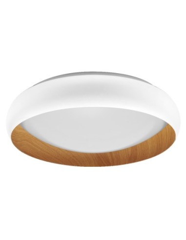 LEDVANCE - 4099854284007 - PLAFONNIER ORBIS LIVIA 430mm 24W blanc chaud CLICK DIM Blanc et Bois