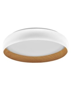 LEDVANCE - 4099854284069 - PLAFONNIER ORBIS LIVIA 520mm 36W blanc chaud CLICK DIM Blanc et Bois