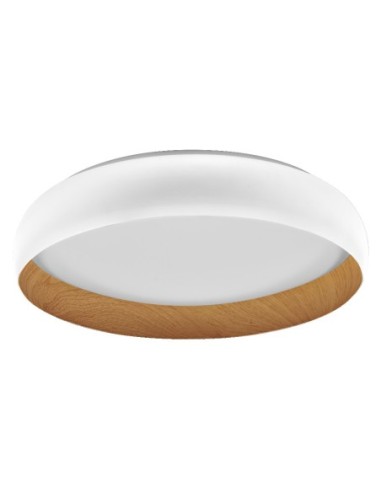 LEDVANCE - 4099854284069 - PLAFONNIER ORBIS LIVIA 520mm 36W blanc chaud CLICK DIM Blanc et Bois