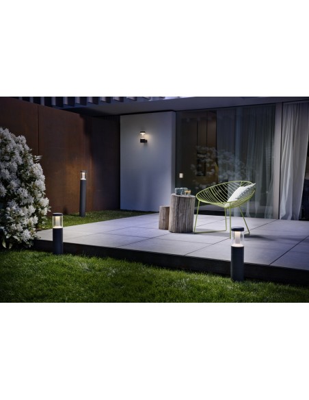 LEDVANCE - 4058075205055 - LDV ENDURA STYLE LANTERN 900 BORNE 12W/3000K 610lm IP44 GRIS LEDVANCE