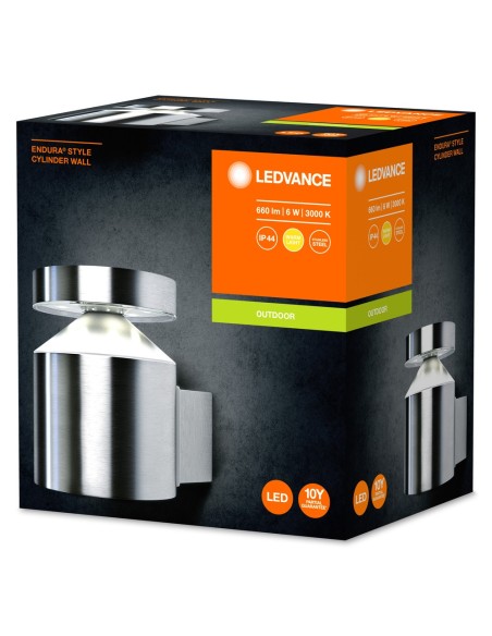 LEDVANCE - 4058075205338 - LDV ENDURA STYLE CYLINDER APPLIQUE 6W/3000K 360lm IP44 INOX LEDVANCE