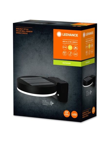 LEDVANCE - 4058075392762 - LDV ENDURA SOLAR CIRCLE 6W/3000K 400lm IP44 GRIS LEDVANCE Applique