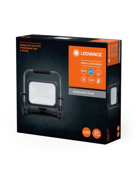 LEDVANCE - 4058075831155 - LED WORKLIGHT VALUE PROJECTEUR DE CHANTIER 30W LUMIERE DU JOUR R-Stand/Batterie