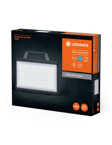 LEDVANCE - 4058075831179 - LED WORKLIGHT VALUE PANNEAU LED PORTABLE 30W LUMIERE DU JOUR Batterie