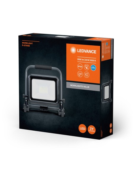 LEDVANCE - 4058075831254 - LED WORKLIGHT VALUE PROJECTEUR DE CHANTIER 30W LUMIERE DU JOUR R-Stand et Prise