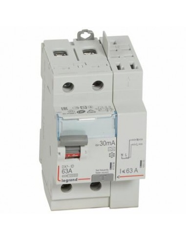 Legrand 411639 – Interrupteur différentiel DX³-ID 2P 63A type A