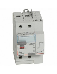 Legrand Interrupteur différentiel- 2P 230V~ 63A typeAC 30mA - 2 modules