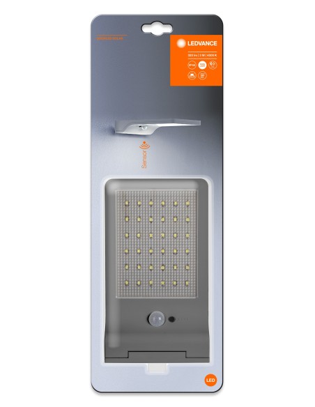 LEDVANCE - 4058075267862 - LDV DoorLED Argent SOLAR 3W/4000K 320lm IP44 Applique Solaire LEDVANCE