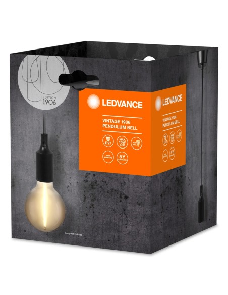 LEDVANCE - 4099854092664 - LDV Suspension PENDULUM BELL Vintage 1906 Noir E27 (lampe non fournie)