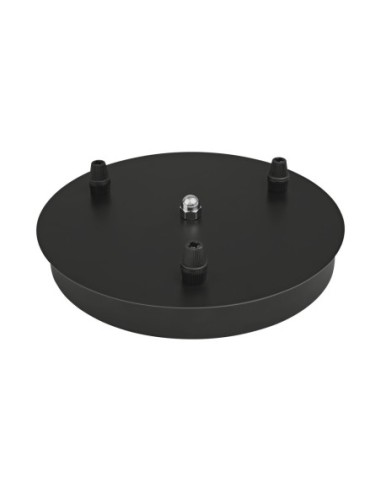 LEDVANCE - 4058075274488 - LDV 1906 Triple Canopy rond Noir - Patère ronde pour 3 suspensions Pendulum