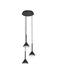 LEDVANCE - 4058075841840 - LDV FUJI Pendant Trio 13W/3000K 500lm - Suspension noire blanc chaud