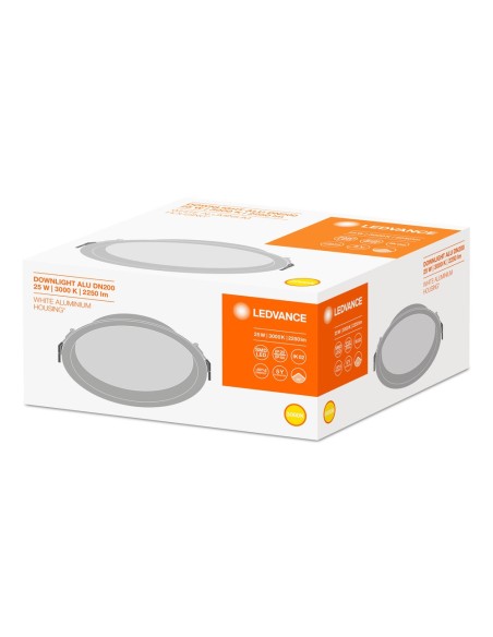 LEDVANCE - 4058075091498 - LDV DL ALU 200 25W/3000K 2250lm 100° IP44 Downlight Ledvance Blanc