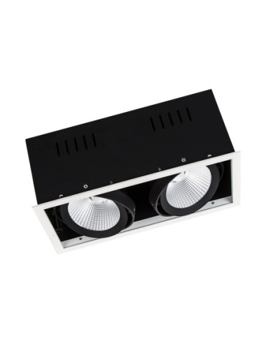 LEDVANCE - 4058075113961 - LDV SPOT MULTI 2X30W/3000K 2x2700lm 38° Blanc/Noir Spot Cardanique LEDVANCE