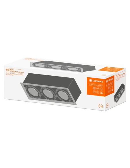 LEDVANCE - 4058075114029 - LDV SPOT MULTI 3X30W/4000K 3x2700lm 38° BLANC/NOIR LEDVANCE