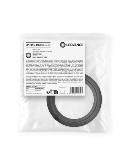 LEDVANCE - 4099854136542 - LDV SPOT RING D100 - colerette d'adaptation noire - découpe Ø68…90mm LEDVANCE