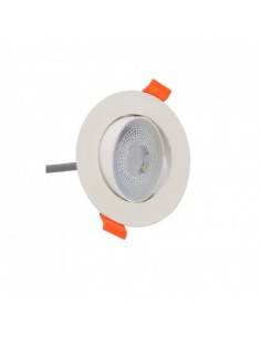 Spot Downlight LED COB Solid Orientable Rond Blanc 7W Coupe Ø75mm
