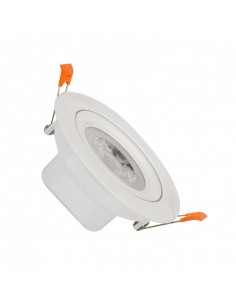 Spot Downlight LED COB Solid Orientable Rond Blanc 9W Coupe Ø95mm