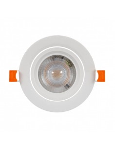 Spot downlight LED COB 9W orientable rond blanc Ø95 2