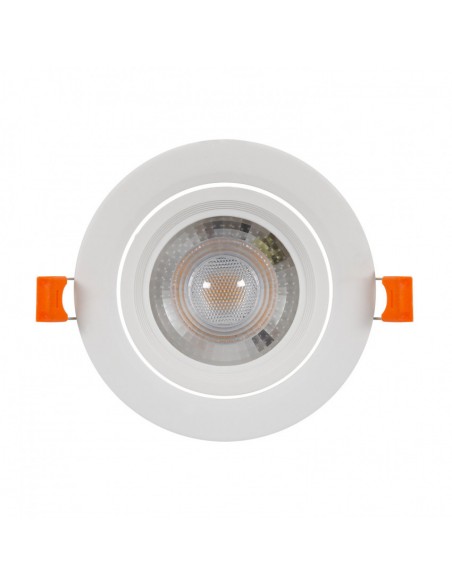 Spot downlight LED COB 9W orientable rond blanc Ø95