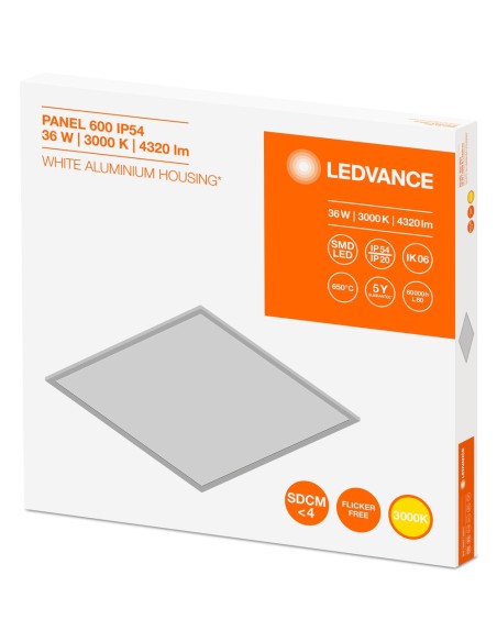 LEDVANCE - 4058075149489 - LDV PL LED 600 36W/3000K OPALE IP54 4320lm Panel LEDVANCE