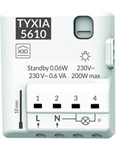 Delta Dore Récepteur éclairage connecté Tyxia 5610 - Pilotage des éclairages à distance et à la voix.