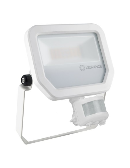 LEDVANCE - 4058075460935 - LDV FL PFM SYM100 S 20W/3000K 2200lm IP65 100° Blanc Projecteur Sensor LEDVANCE