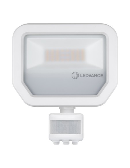 LEDVANCE - 4058075460935 - LDV FL PFM SYM100 S 20W/3000K 2200lm IP65 100° Blanc Projecteur Sensor LEDVANCE