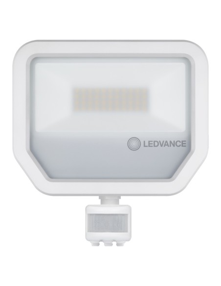 LEDVANCE - 4058075461017 - LDV FL PFM SYM100 S 50W/3000K 5500lm IP65 100° Blanc Projecteur Sensor LEDVANCE