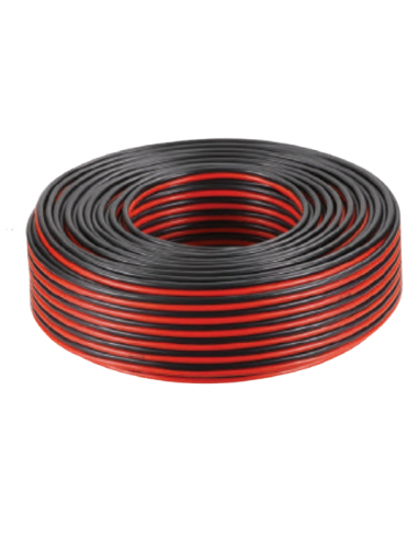 Câble pour Enceinte Rouge/Noir 2 x 1,5 mm² 50m