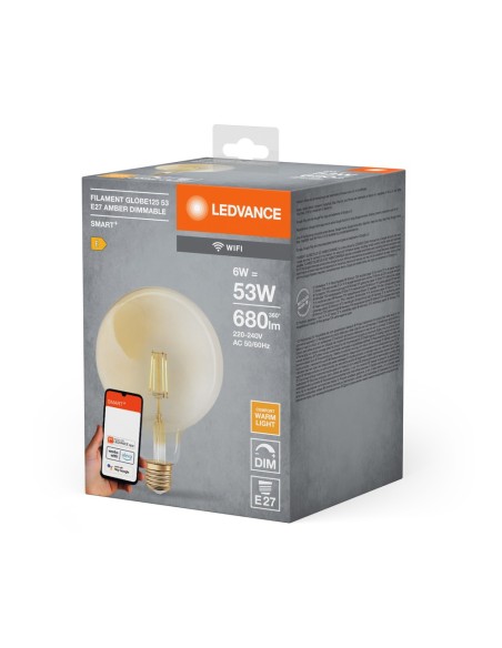 LEDVANCE - 4058075609693 - LEDVANCE Smart+ WF GLOBE125 GOLD DIM 824 E27