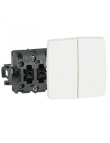 Legrand - 086120 - OTEO -Double va-et-vient appareillage saillie composable - blanc