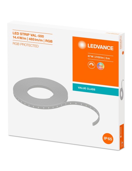 LEDVANCE - 4058075404472 - RUBAN LED VALUE PROTEGE 500lm/m RGB IRC80 Rouleau de 5 mètres