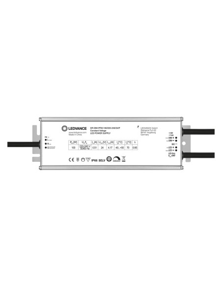 LEDVANCE - 4058075240070 - DRIVER LED PERFORMANCE TENSION CONSTANTE 24 V 100 W Gradable 1…10 V IP66 