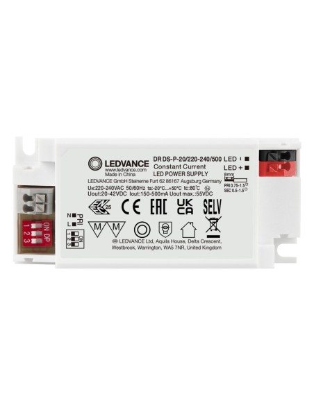 LEDVANCE - 4099854077050 - DRIVER LED PERFORMANCE COURANT CONSTANT 20W 150/200/250/350/400/450/500mA 