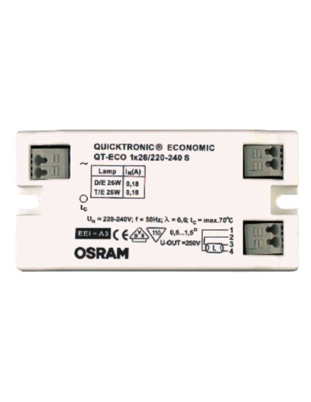 OSRAM - 4008321065971 - QT-ECO 1X26/220-240 S OSRAM Ballast électronique pour lampes CFL 