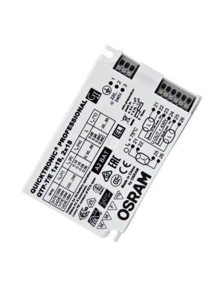 OSRAM - 4008321537065 - QTP-T/E 1X18 2X18 220-240 OSRAM Ballast électronique pour lampes CFL 