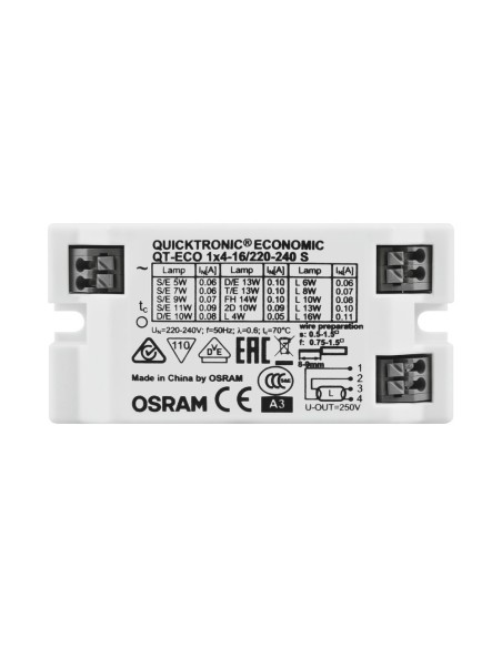 OSRAM - 4050300638584 - QT-ECO 1X4-16/220-240 S OSRAM Ballast électronique pour lampes CFL 