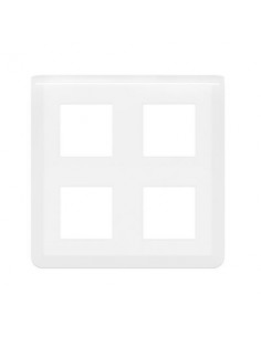 Legrand - 078838L - Plaque de finition Mosaic pour 2x2x2 modules blanc