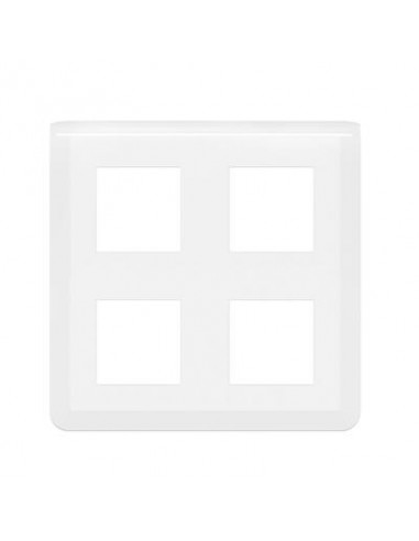 Legrand - 078838L - Plaque de finition Mosaic pour 2x2x2 modules blanc