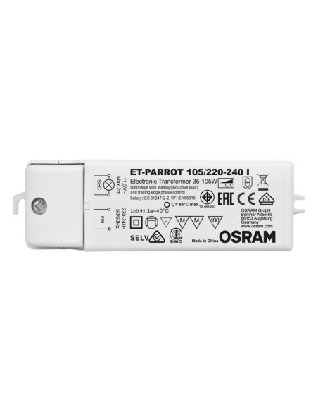 OSRAM - 4008321111579 - ET PARROT 105/220-240 I OSRAM Transformateur électronique pour lampes halo 12V 