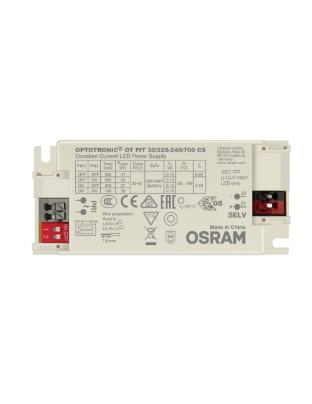 OSRAM - 4052899617322 - OT FIT 30/220-240/700 CS VS20 OSRAM Driver pour luminaires et modules LED