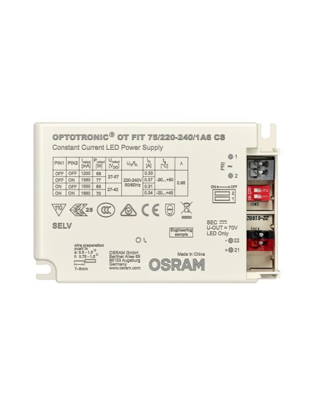 OSRAM - 4052899999565 - OT FIT 75/220-240/1A6 CS VS20 OSRAM Driver pour luminaires et modules LED 