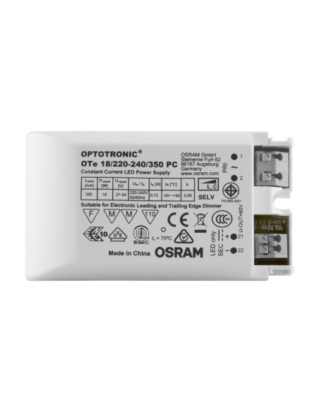 OSRAM - 4052899105348 - OTE 18/220-240/350 PC OSRAM Driver phase-cut pour luminaires et modules LED 