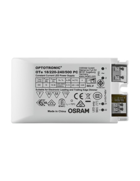 OSRAM - 4052899105362 - OTE 18/220-240/500 PC OSRAM Driver phase-cut pour luminaires et modules LED 