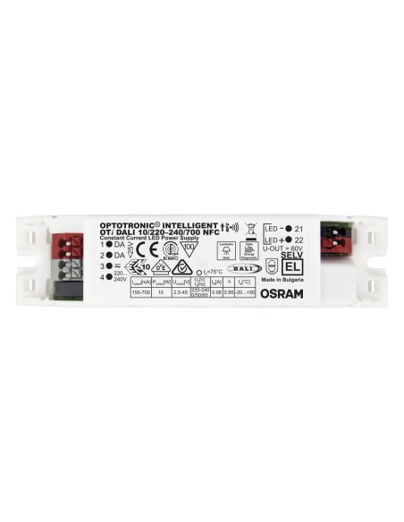 OSRAM - 4062172250269 - OTI DALI 10/220-240/700 NFC OSRAM Driver DALI pour luminaires et modules LED