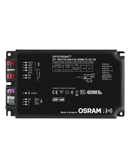 OSRAM - 4062172053952 - OT 165/170-240/1A0 4DIMLT2 NFC Driver OUTDOOR pour luminaires et modules LED